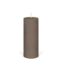 Load image into Gallery viewer, UYUNI Lighting Tall Pillar, Sandstone Textured Wax Flameless Candle, 7.8cm x 20.3cm (3.1&quot; x 8&quot;)