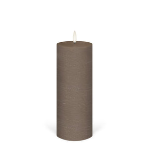 UYUNI Lighting Tall Pillar, Sandstone Textured Wax Flameless Candle, 7.8cm x 20.3cm (3.1" x 8")