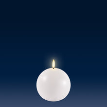 Load image into Gallery viewer, PRE ORDER - NEW UYUNI Lighting The Orb, Nordic White Round Candle, Smooth Wax Flameless Candle, 10.0cm (3.9&quot;)