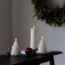 Load image into Gallery viewer, FINAL RELEASE | UYUNI Lighting | Medium Christmas Tree | Nordic White | Smooth Wax Flameless Candle | 10cm x 15cm (3.9" x 5.9") | Set of 2