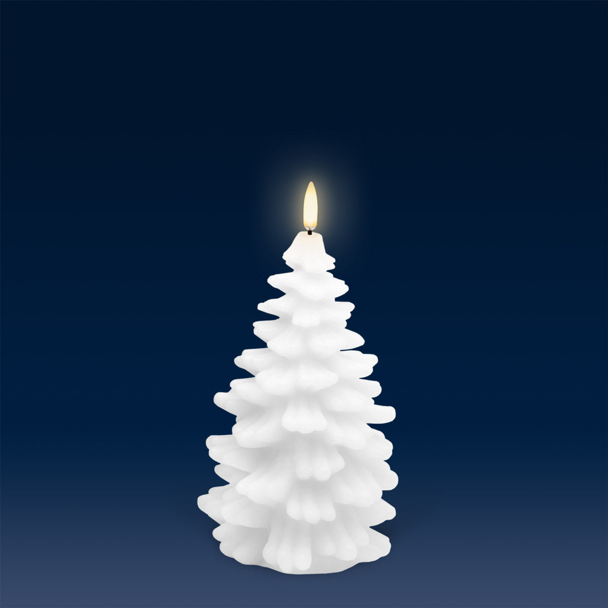 White ceramic christmas tree with deals lights