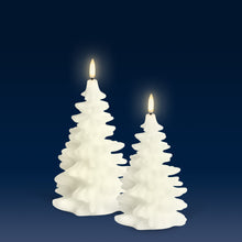 Load image into Gallery viewer, ONLY 11 AVAILABLE | UYUNI Lighting Medium Christmas Tree Candle, Classic Ivory, Smooth Wax Flameless Candle, 10cm x 15cm (3.9" x 5.9")