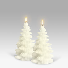 Load image into Gallery viewer, FINAL RELEASE | UYUNI Lighting | Large Christmas Tree | Classic Ivory | Smooth Wax Flameless Candle | 11cm x 18.2cm | Set of 2