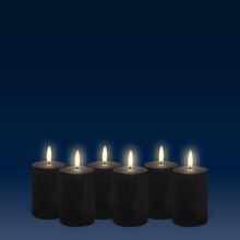 Load image into Gallery viewer, NEW - Votive, Matte Black Textured Wax Flameless Candle, 5cm x 7.6cm