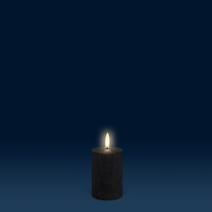 NEW - UYUNI Lighting Votive Size, Matte Black Textured Wax Flameless Candle, 5.0cm x 7.6cm (2.0" x 3")