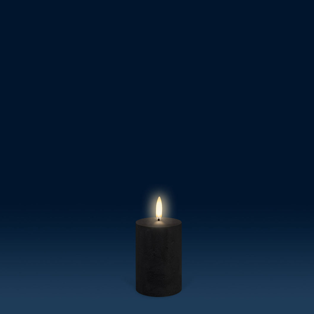 NEW - UYUNI Lighting Votive Size, Matte Black Textured Wax Flameless Candle, 5.0cm x 7.6cm (2.0