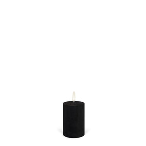 NEW - Votive, Matte Black Textured Wax Flameless Candle, 5cm x 7.6cm