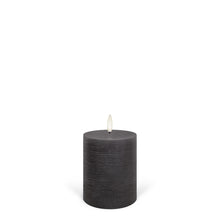 Load image into Gallery viewer, NEW - Small Pillar, Urbane Grey Textured Wax Flameless Candle, 7.8cm x 10.1cm