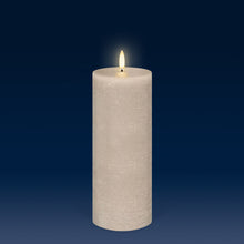 Load image into Gallery viewer, PRE ORDER - UYUNI Lighting Tall Pillar, Sandstone Textured Wax Flameless Candle, 7.8cm x 20.3cm (3.1&quot; x 8&quot;)