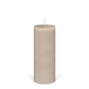 PRE ORDER - Tall Pillar, Sandstone Textured Wax Flameless Candle, 7.8cm x 20.3cm