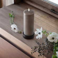 Load image into Gallery viewer, UYUNI Lighting Tall Pillar, Sandstone Textured Wax Flameless Candle, 7.8cm x 20.3cm (3.1&quot; x 8&quot;)
