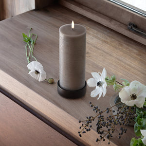 UYUNI Lighting Tall Pillar, Sandstone Textured Wax Flameless Candle, 7.8cm x 20.3cm (3.1" x 8")
