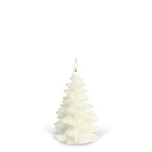 Load image into Gallery viewer, NEW SKANDI DESIGN | UYUNI Lighting Medium Christmas Tree Candle, Classic Ivory, Smooth Wax Flameless Candle, 10cm x 15cm (3.9&quot; x 5.9&quot;)