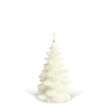 Load image into Gallery viewer, NEW SKANDI DESIGN | UYUNI Lighting Tall Christmas Tree Candle, Classic Ivory, Smooth Wax Flameless Candle, 11cm x 18cm (4.3&quot; x 7&quot;)