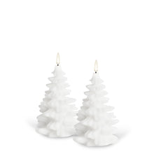 Load image into Gallery viewer, NEW SKANDI DESIGN | UYUNI Lighting Medium Christmas Tree Candle, Nordic White, Smooth Wax Flameless Candle, 10cm x 15cm (3.9&quot; x 5.9&quot;)