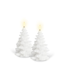 Load image into Gallery viewer, NEW | UYUNI Lighting Small Christmas Tree Candle, Nordic White, Smooth Wax Flameless Candle, 11cm x 18cm (4.3" x 7")