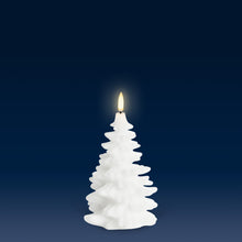 Load image into Gallery viewer, NEW SKANDI DESIGN | UYUNI Lighting Medium Christmas Tree Candle, Nordic White, Smooth Wax Flameless Candle, 10cm x 15cm (3.9&quot; x 5.9&quot;)