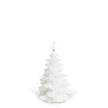 Load image into Gallery viewer, NEW SKANDI DESIGN | UYUNI Lighting Medium Christmas Tree Candle, Nordic White, Smooth Wax Flameless Candle, 10cm x 15cm (3.9&quot; x 5.9&quot;)