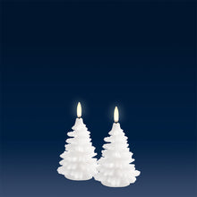 Load image into Gallery viewer, NEW | UYUNI Lighting Small Christmas Tree | Nordic White | Smooth Wax Flameless Candle | 9cm x 12cm (3.5" x 4.7") | Set of 2