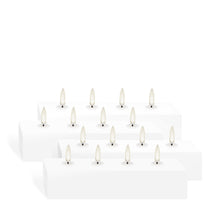 Load image into Gallery viewer, Quattro Block Four Wick Rectangular Candle, Nordic White, Smooth Wax Flameless Candle, 18cm x 5cm x 3.8cm