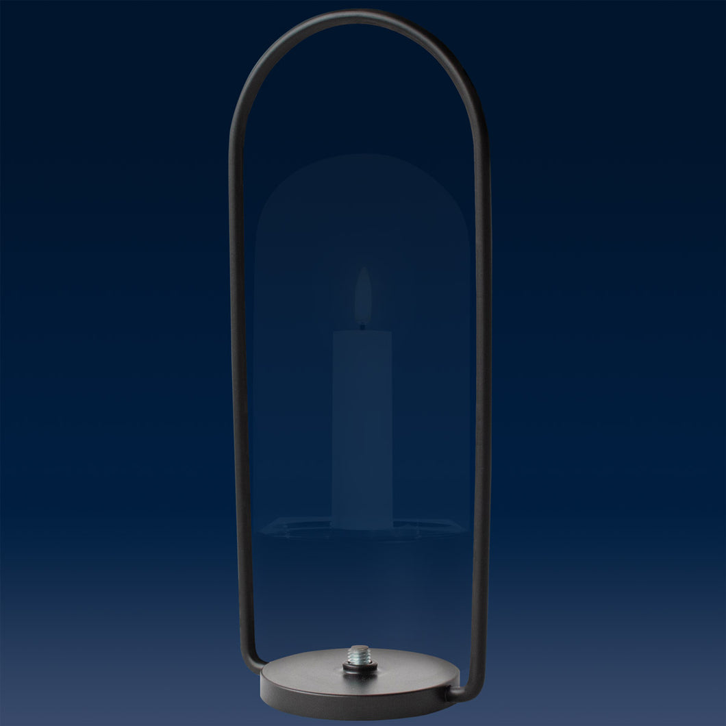 UYUNI Lighting Metal Holder for Outdoor Lantern Matte Black Metal 10.0cm x 14.0cm x 34.0cm (4.0