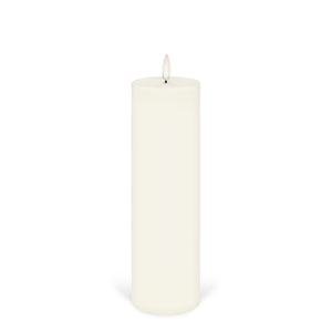 Tall Slim Pillar, Classic Ivory, Smooth Wax Flameless Candle, 6.8cm x 22.2cm