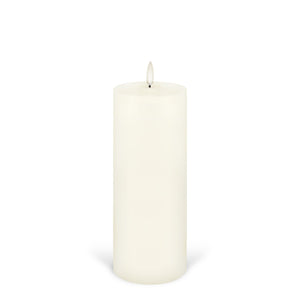 Tall Pillar, Classic Ivory, Smooth Wax Flameless Candle, 7.8cm x 20.3cm