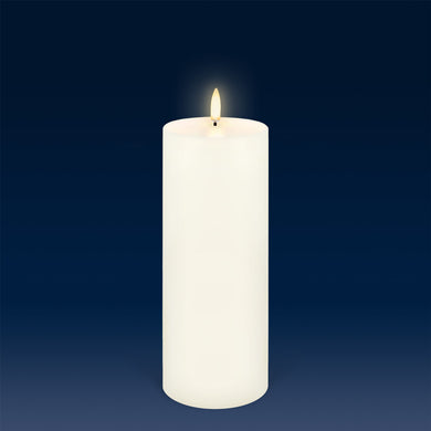 UYUNI Lighting Tall Pillar, Classic Ivory, Smooth Wax Flameless Candle, 7.8cm x 20.3cm (3.1