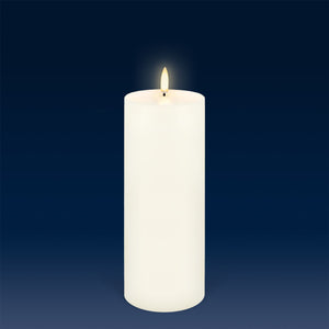 UYUNI Lighting Tall Pillar, Classic Ivory, Smooth Wax Flameless Candle, 7.8cm x 20.3cm (3.1" x 8")