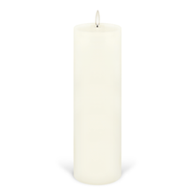 Load image into Gallery viewer, UYUNI Lighting Extra Tall Pillar, Classic Ivory, Smooth Wax Flameless Candle, 7.8cm x 25.4cm (3.1&quot; x 10&quot;)