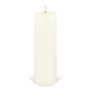Extra Tall Pillar, Classic Ivory, Smooth Wax Flameless Candle, 7.8cm x 25.4cm