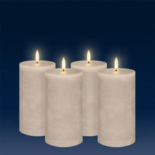 Load image into Gallery viewer, Medium Pillar, Sandstone Textured Wax Flameless Candle, 7.8cm x 15.2cm