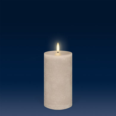 Medium Pillar, Sandstone Textured Wax Flameless Candle, 7.8cm x 15.2cm