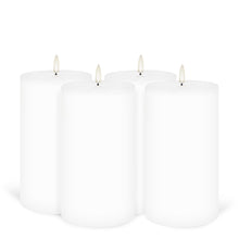 Load image into Gallery viewer, Tall Wide Outdoor Pillar, White, Weather Resistant ABS Plastic Flameless Candle, 10.1cm x 17.8cm