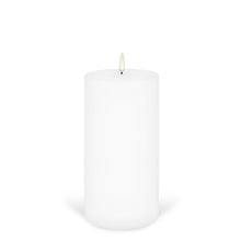 Load image into Gallery viewer, Tall Wide Pillar, Nordic White, Smooth Wax Flameless Candle, 10.1cm x 20.3cm