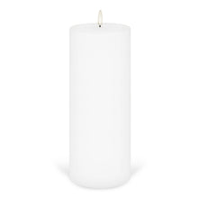 Load image into Gallery viewer, Extra Tall Wide Pillar, Nordic White, Smooth Wax Flameless Candle, 10.1cm x 25.4cm