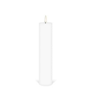 Tall Thin Pillar, Nordic White, Smooth Wax Flameless Candle, 4.8cm x 22.2cm