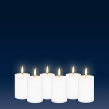 Load image into Gallery viewer, UYUNI Lighting Votive Size, Nordic White Smooth Wax Flameless Candle, 5.0cm x 7.6cm (2.0&quot; x 3&quot;)