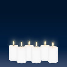 Load image into Gallery viewer, Set of 6 Nordic White Flameless Votives, 5cm x 7.6cm