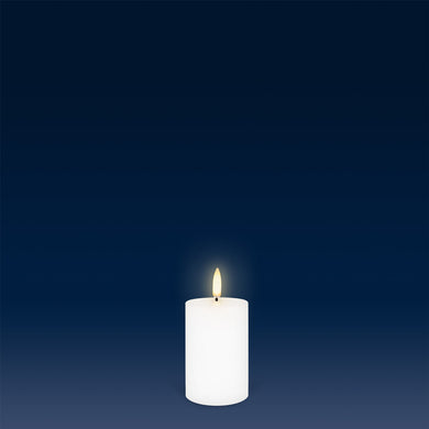 UYUNI Lighting Votive Size, Nordic White Smooth Wax Flameless Candle, 5.0cm x 7.6cm (2.0