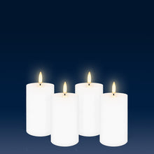 Load image into Gallery viewer, UYUNI Lighting Small Narrow Pillar, Nordic White, Smooth Wax Flameless Candle, 5.8cm x 10.1cm (2.2&quot; x 4&quot;)