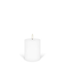 Load image into Gallery viewer, UYUNI Lighting Small Pillar, Nordic White Smooth Wax Flameless Candle, 7.8cm x 10.1cm (3.1&quot; x 4&quot;)