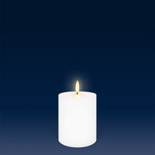 Load image into Gallery viewer, UYUNI Lighting Small Pillar, Nordic White Smooth Wax Flameless Candle, 7.8cm x 10.1cm (3.1&quot; x 4&quot;)