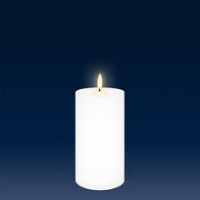 Load image into Gallery viewer, Medium Pillar, Nordic White, Smooth Wax Flameless Candle, 7.8cm x 15.2cm