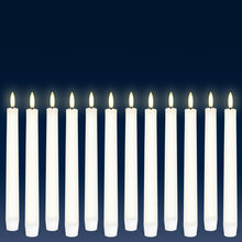 Load image into Gallery viewer, UYUNI Lighting Medium Taper, 2 Pack, Classic Ivory, Smooth Wax Flameless Candle, 1.9cm x 20cm (0.90&quot; x 7.9&quot;)