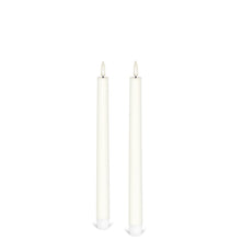 Load image into Gallery viewer, Tall Taper, 2 Pack, Classic Ivory, Smooth Wax Flameless Candle, 1.9cm x 25cm