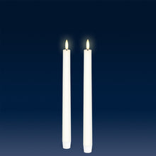 Load image into Gallery viewer, UYUNI Lighting Tall Taper, 2 Pack, Classic Ivory, Smooth Wax Flameless Candle, 1.9cm x 25cm (0.90&quot; x 9.85&quot;)