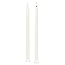 Load image into Gallery viewer, UYUNI Lighting Extra Tall Taper, 2 Pack, Classic Ivory, Smooth Wax Flameless Candle, 1.9cm x 35cm (0.90&quot; x 13.78&quot;)