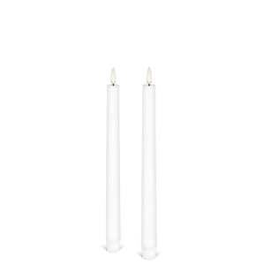 Tall Taper, 2 Pack, Nordic White, Smooth Wax Flameless Candle, 1.9cm x 25cm
